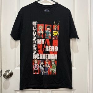 My Hero Academia Black Graphic Tee Sz M
